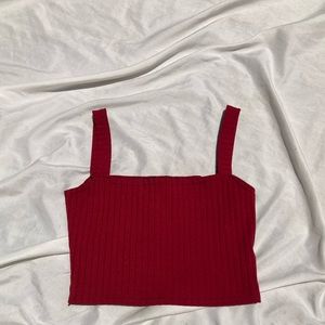 Ribbed Square Neck Crop Top (prettylittlething)